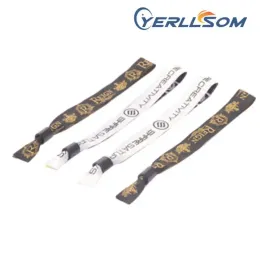 Bilezikler Yerllsom 1500pcs/Lot Yüksek Kaliteli Özelleştirilmiş Kumaş Wrisband Etkinlikler için Kişisel Logo FW061101