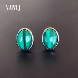 Earrings Elegant Natural Malachite Earring Sterling 925 Silver for Women Gemstone Quartz Anniversary Party Fine Jewelry Gift