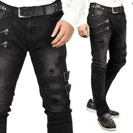 2024 Новые персонализированные мотоциклетные джинсы с эластичными ножками