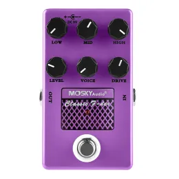 Alto-falantes Moskyaudio Classic Fder Guitar Multi Effect Pedal Speaker Simulação Drive Voice Level Effect Guitar Multi Effect Processador