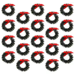 Fiori decorativi 20 pezzi natalizi decorazioni di pini ghirlanda piccola ghirlanda appendetta artificiale mini ghirlanda di plastica simulata