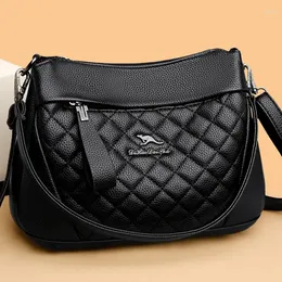 Evening Bags Car Stitching Diamond Grid Shoulder Luxury Designer Brand Women's Crossbody Top Layer Cowhide Storage Bag Sac