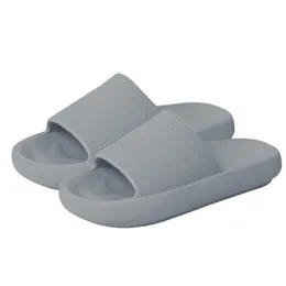 Plastic thick soled cool slippers for indoor parent-child style soft soled household bathroom bathing men and womens slipper dark grey