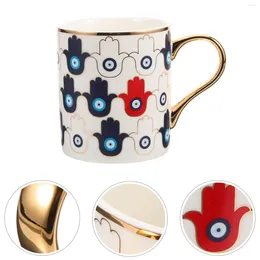 Dinnerware Sets Coffee Cup Espresso Eye Pattern Breakfast Cups Exquisite Ceramic Milk Ceramics Mug