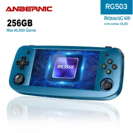 Giocatori Anbernic Nuovo RG503 Linux Console di gioco portatile Schermo OLED da 4,95 pollici Lettore di giochi mobile RK3566 Supporto da 1,8 GHz Bluetooth 5G Wifi