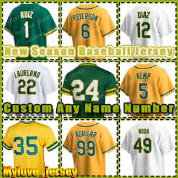 6 Aledmys Diaz 44 Reggie Jackson Maglie da baseball Atletica leggera Rickey Henderson Brent Rooker Ryan Noda Oakland Esteury Ruiz Ken Waldichuk Zach Jackson Mason Miller