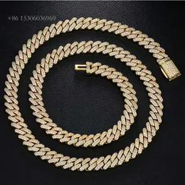 S Fine Jewelry Vvs Diamond 15Mm Wide 20" Cuban Link Moissanite Chain Necklace