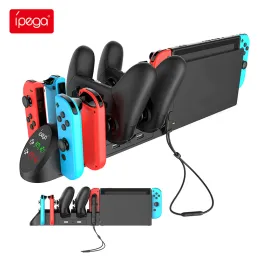 Stands Ipega PG9187 Control Charger for Nintend Nintendo Switch OLED Joy Con Joycon Console Charging Dock Controller Stand Gamepad