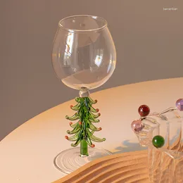 Weingläser Weihnachtsbaumbecher High Foot Champagner Atmosphäre romantische Modefarbe Glas