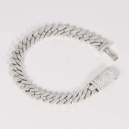 Attractive Hip Hop 14Kt White Gold Bracelet Crafted Moissanite Diamonds Of Enhanced VVS Clarity Brings Add Glimmer To Any Outfit