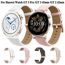 Inne zegarki skórzany pasek 18 mm 20 mm odpowiedni dla Huawei Watch GT 2 GT3 42 mm Honor Magic 2 42 mm odpowiednie dla Garmin Active S/Venu 2S Smart Branchband J240222
