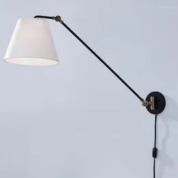 Lampa ścienna amerykańska minimalistyczna jadalnia nordycka kreatywna sypialnia nocna czytanie El Long Arm Rocker