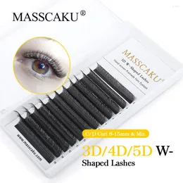 رموش كاذبة Masscaku W Style Faux Mink Extensions Natural Soft Bloom 3d 4d 5d 6d free -premade fanshes reashes lashes
