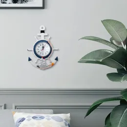 Wall Clocks Anchor Clock Sea Theme Delicate Hanging Nautical Ship Wheel For Home Room Decor Decoration Figurine