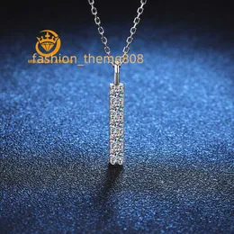 Women Fine Jewelry Set 925 Sterling Silver Plated 0.5ct Vvs Moissanite Earrings And Necklace Gra Fashion Jewelry For Gift