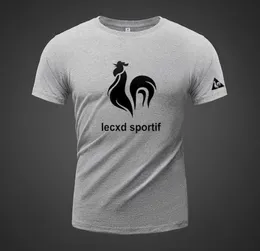 Le Coq Sportif Summer Klasik Kısa Kollu Tshirt artı Gevşek Yağ Eril Çok Yönlü Spor Yarım6077178