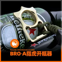Bro-A Finger Defense Self Tiger CNC Sculpture Handmade Fine Throwing Bottle Opener Outdoor EDC 786186
