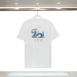 high-quality 24 Summer dragon printing The new fashion T-shirt is customized for the European version. Classic patterns showcase high-end elegance.