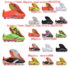 Soccer Shoes Elitees Tonguees FG Cleats LACELESS Football Boots Scarpe Calcio Mens Firm Ground Botas De Futbol red purple