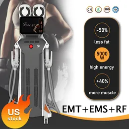 آلة تجميل EMT الجديدة لفقدان الوزن ، EMSLIM NOVA SLISTING 4 مقابض مع وسادة RF HI-EMT شكل الجسم EMS Build Muscles Device