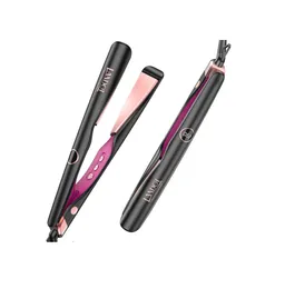 ASD LANDOT HÅR Rättare Flat Curling Iron Starten och Curler 2 i 1 Twist rätning Curling Iron Combo för Curl Wave Righten HS168