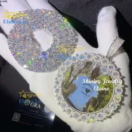 Новая мода Роскошные украшения из стерлингового серебра со льдом в стиле хип-хоп на заказ Vvs Муассанит картина фото кулон