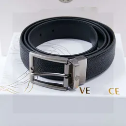 Designer Luxury versageness Belt Fashion Mens Classic Lychee needle Buckle Wide Soft Leather Strap Versatile Pants Waistban Belt With Logo Box 120cm