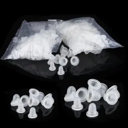 Dildos 1000pcs Soft Silicone Microblading Tattoo Ink Cup Cap Pigment Holder Container S/L för nåltatueringstillbehör