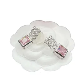 Orecchini Loews Designer Donna Fascino di qualità originale Nuovi orecchini a bottone di lusso con diamanti d'acqua con orecchini con linea di diamanti 925 perni per le orecchie