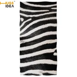 Hugsidea Leopard Print Zebra Python Tiger Giraffe Animal Fur Fur Beach Microfibre kąpiel szybkie dry ręczne ręcznik Y200429261O