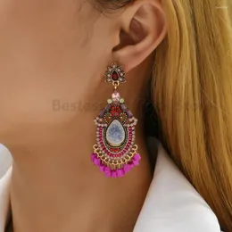 Dangle Earrings Bohemian Multicolor Resin Long Drop For Women Luxury Exaggerated Creative Handmade Jewelry Vintage Ear Accessories Gift