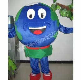 2024 NOWOŚĆ GLOBE Earth Mascot Costume Cartoon Postacie Stroje Suit Suits Dorośli rozmiar stroju urodziny Bożego Narodzenia Karnawał fantazyjna sukienka dla mężczyzn kobiety