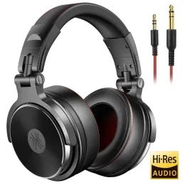Fones de ouvido OneODio Wired Professional Studio Pro 50 DJ fones de ouvido com microfone sobre o fone de ouvido Music Headset de Music Music para telefone para telefone para telefone