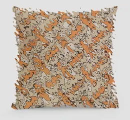 Poduszka europejska logo w przystępnej cenie luksusowy styl kwadratowy salon sofa kwadratowa brzoskwiniowa skóra pokrywka poduszki