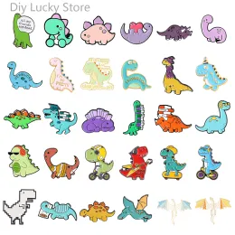 Broschen Dinosaurier Pin Flugsaurier Triceratops Tyrannosaurus Rex Giraffe Stegosaurus Brontosaurus Pin Kleidung Emaille Anstecknadeln Broschen