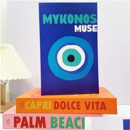 装飾的なオブジェクトの置物4pcsset books for rooms for for fake fake decorationsコーヒーテーブル装飾