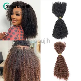 Synthetic Wigs 50g Human Hair Crochet Bulk For Black Women Braiding Kinky Curly Locs Virgin Peruvian Hair Double Drawn No Weft zln240222