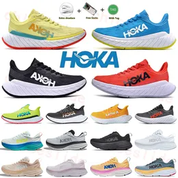 2024 Hokas Shoes Womens Hoka Bondi 8 Carbon X2 X3 트레이너 Cloud Diva Blue Citrus Hot Coralv 얼음 흐름 Blue Hoka One Outdoor Tennis Mens 운동화 운동화 36-47