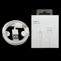 Bästa kvalitet 1m 3ft USB A till C -kablar 5W snabb laddningsladdar Snabbtelefonladdare i iPhone -kabel för iPhone 7 8 x 11 12 13 och Samsung Andorid smarta telefoner