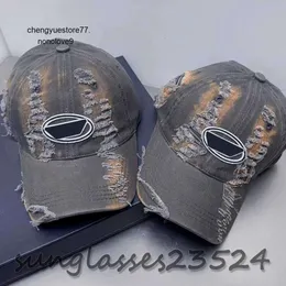 2024 Primavera e l'estate Duck Tongue Hat nuovo logoro vecchio berretto da uomo e da donna marea marca lettera bastone stoffa bordo grezzo coppie berretto da baseball Cappello grigio