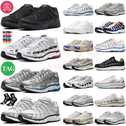 P-6000 Casual Shoes P6000 Running Shoes Designer för män Kvinnor Sneakers Triple Black White Khaki Metallic Silver Racer Blue Coconut Milk Outdoor Sports Trainers