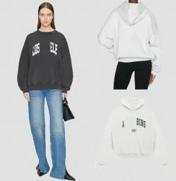 Projektantka damska z kapturem pullover klasyczny litera haft haftowy wewnętrzny polar popover jumper kobiety bawełna bluza sportowa luźna retro sweter