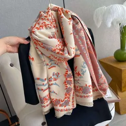 2024 Autumn/winter New Printed Warmth Scarf Women's Air Conditioning Room Large Shawl Dual Use Neckband for Windproof Women