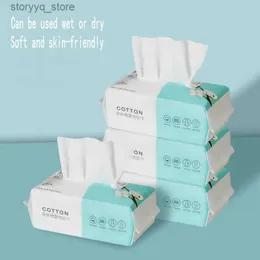 Tissue Boxes Napkins 4Packs Disposable Face Towel Soft Washcloths Facial Cleansing Cotton Tissue Wet Dry Wipes Makeup Remover Towel for Skincare Q240222