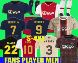 المشجعين 21 22 23 Tadic Ajaxs Soccer Jersey Bergwijn 2022 Football Shirt Home Locampos Bassey Haller Wijndal Cruyff Men Kids Thir1591065