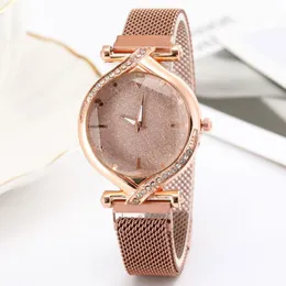 نجمة Simple Vervament Womens Watch Maganetic Buckle Belt Belt Watches Fashion Trendy Quartz Wristwatches Multicolour Opti217k