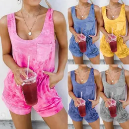 Women's Shorts Gradual Color Change Slim 1 Piece Casual Pants Women Summer Suits For Woman Romper Mesh Slip Dress