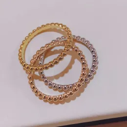 خواتم العلامة التجارية Quality v Gold Cute Bead Bead Rings Rings for Women Gilrs MixandMatch Style مصمم أزياء مرتفع المجوهرات