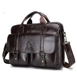 Rucksack Crossten Herren 100 % echtes Leder Aktentasche Herren 15 Zoll Laptoptasche Naturleder für Herren Messenger Bags Herren Aktentaschen