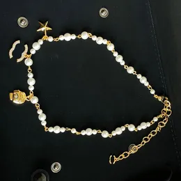 Kvinnors pendelldesigner halsband smycken mode män kvinnor smycken trendig personlighet clavicle guld silver kedja kristall strass pärla bröllop gåva